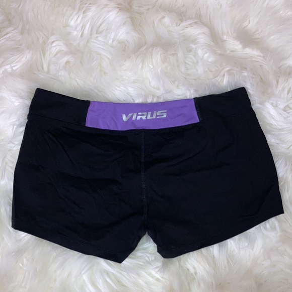 VIRUS Purple Black Compression Shorts L - Picture 8 of 8